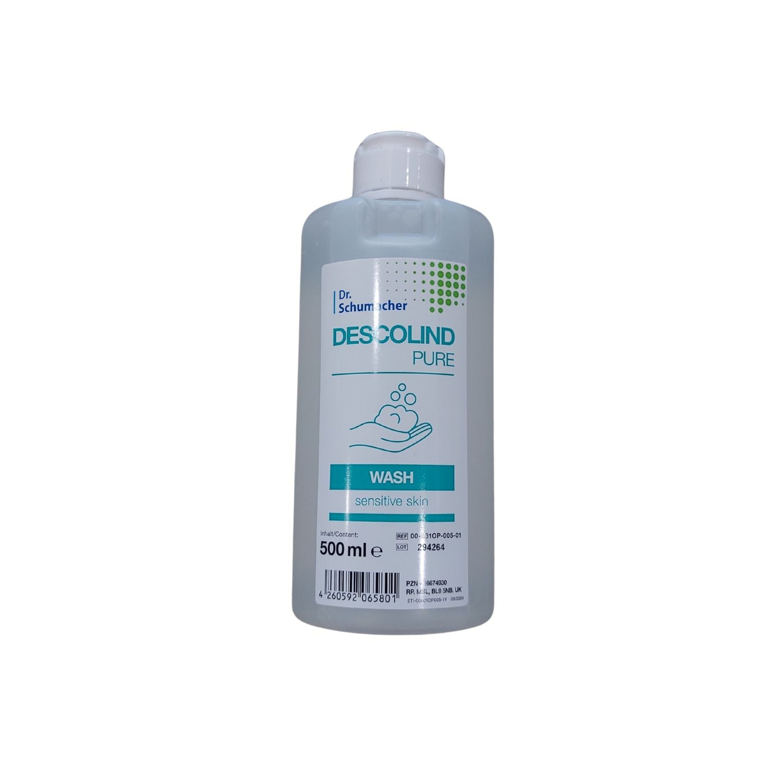 Descolind Pure Wash, Parfümfreie Waschlotion für sensible Haut - 500 ml